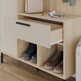 Marckeric Krem/u prirodnoj boji set za hodnik u dekoru hrasta 108x195x35 cm Heidy – | shoptok.hr