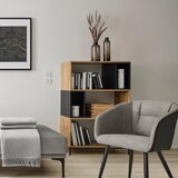 Bessagi Home stoječ regal megy, hrast, črna | Shoptok.si