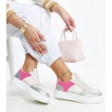 Gemre White and pink sneakers with a thicker sole Rumai | Shoptok.si