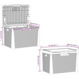  Škatla za shranjevanje z blazino rjava 125 L PP | Shoptok.si