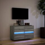  Zidni TV ormarić s LED svjetlima siva boja hrasta 80x31x45 cm | shoptok.hr