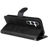 SUNSKY Eleganten ovitek etui iz umetnega usnja za Samsung S24 Plus / S25 Plus, Črn | Shoptok.si