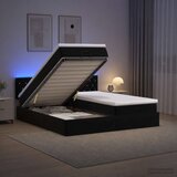  Krevet od pjene s madracem i LED-om Crna 200 x 200 cm Baršun | shoptok.hr