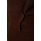Trendyol Brown Midi Knitwear Straight Double Breasted Dress | ePonuda.com