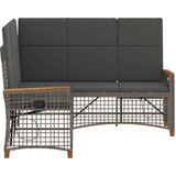  Vrtni set sofe za opuštanje Podesiva Siva i tamno siva | shoptok.hr