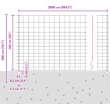 vidaXL Ograjni stebri 22 kos U-obliko 160 cm pocinkano jeklo | Shoptok.si