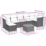 8-dijelni set vrtnih sofa od poliratana s jastucima bež | shoptok.hr