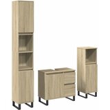  3-dijelni set kupaonskog namještaja boja hrasta sonome drveni | shoptok.hr