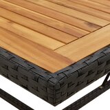  Vrtni stol crni 109 x 107 x 74 cm od poliratana i drva bagrema | Eponuda.ba