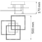Wofi 9243.03.10.9300 - led prigušiva plafonska svetiljka modesto LED/33W/230V | Eponuda.com