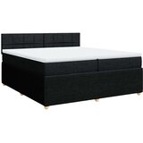  Krevet s oprugama i madracem crni 200x200 cm od tkanine | shoptok.hr