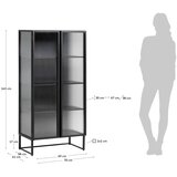 Kave Home Črna jeklena vitrina 70x143x41 cm Trixie – | Shoptok.si