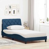  Krevet s madracem plavi 100 x 200 cm od tkanine | shoptok.hr
