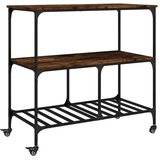  Kuhinjska kolica boja hrasta 100 x 50 x 95 cm konstruirano drvo | shoptok.hr