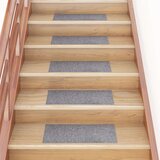  Samoljepljivi otirači za stepenice 15 kom 60x25 cm svjetlosivi | shoptok.hr