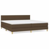Maison Chic Box spring postelja - Vzmetna postelja z vzmetnico temno rjav 200x200 cm blago SL334, (21910274) Cene