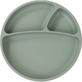 Minikoioi Puzzle Plate River Green deljeni krožnik s priseskom 1 kos | Shoptok.si
