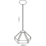 Brilagi Tiffany vitražni luster na lancu EMERALD 1xE27/60W/230V prečnik 40 cm Slike