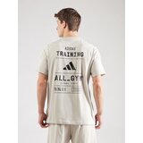 Adidas Tehnička sportska majica bež siva / crna | shoptok.hr
