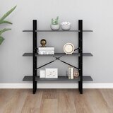 Ormarić za knjige s 3 razine sivi 100 x 30 x 105 cm od borovine | Eponuda.ba