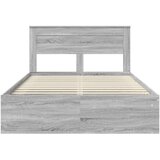  Konstrukcija postelje z vzglavjem Siva Sonoma 140 x 200 cm, (5000103738) | Shoptok.si