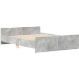  Okvir kreveta s uzglavljem i podnožjem boja betona 140x190 cm | shoptok.hr
