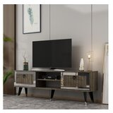 Hanah home tv polica lidya walnut silver