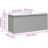  Vrtna klupa s jastukom bež 110x40x44 cm poliratan | shoptok.hr