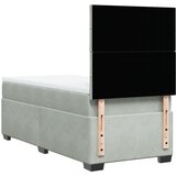  Box spring krevet s madracem svjetlosivi 90x190 cm baršunasti | shoptok.hr