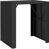  Barski stol sa staklenom pločom crni 105x80x110 cm poliratan | shoptok.hr