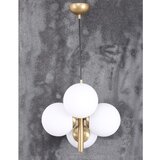 Squid Lighting bela/v zlati barvi viseča svetilka s steklenim senčnikom ø 15 cm forte – Cene