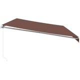Tenda na ručno uvlačenje s LED smeđa 600x350 cm | Eponuda.com