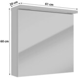 Boxxx omara z ogledalom 61/60/20 cm | Shoptok.si