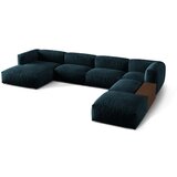 Micadoni Tamno plava kutna garnitura od bouclé tkanine (s desnim kutom/u obliku slova "U") Martina – Home | shoptok.hr