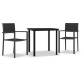  3-dijelni vrtni blagovaonski set crni | shoptok.hr