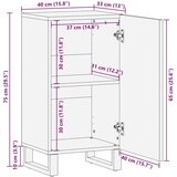  Kreveta s pohranom Smeđa 40 x 33 x 75 cm Čvrsto drvo manga | shoptok.hr
