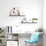  Plutajuće zidne police 2 kom sive 80 x 23,5 x 3,8 cm MDF | shoptok.hr