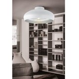 Eglo plafonjera Mogano 94548, 1x E27, Ø40 cm, bijela i srebrna | shoptok.hr