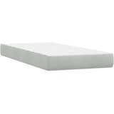 Box Spring krevet s madracem svijetlo sivi 90x220 cm baršun | shoptok.hr