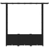  Povišeni krevet s mrežom i krovom Crna 162,5 x 40 x 138 cm PP | shoptok.hr
