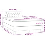  box spring s madracem tamnosmeđi 120 x 190 cm od tkanine | shoptok.hr