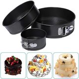 Venisymlis 3-Delni Set Pekačev Za Torte, 3-Stopenjski Okrogel Pekač Za Torte, Črn Okrogel Pekač Za Torte Iz Ogljikovega Jekla, Vzmetni Pekač Za Torte Mak, (22124528) | Shoptok.si
