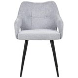 MID.YOU NASLANJAČ, les, kovina, tekstil svetlo siva | Shoptok.si