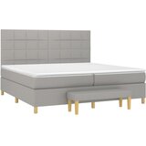  s oprugama i madracem svjetlosivi 200 x 200cm od tkanine | shoptok.hr