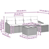  6-delni set vrtnih kavčev z blazinami Rjav Poli Ratan, (22093985) | Shoptok.si