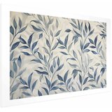  Plakat - Delicate Botanical Motif with Blue Leaves 30x21 Bez okvira s margom | shoptok.hr