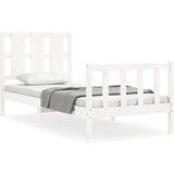 Maison Chic Posteljni okvir - Enojna postelja - Postelja za odrasle brez vzmetnice bel 90x190 cm trdna borovina-J6959, (21767167) | Shoptok.si