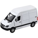 Metalni dostavni kamion s motorom na povlačenje, svjetlima, zvukovima, bijeli 1:32 | shoptok.hr
