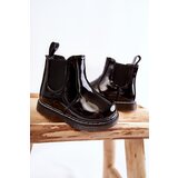 Boto Children's Laquered Warm Boots Black Porky | ePonuda.com