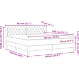 Box Postelja s pomičnim vzmetnim delom in vzmetnico Črna 180x200 cm Žamet, (22051879) | Shoptok.si